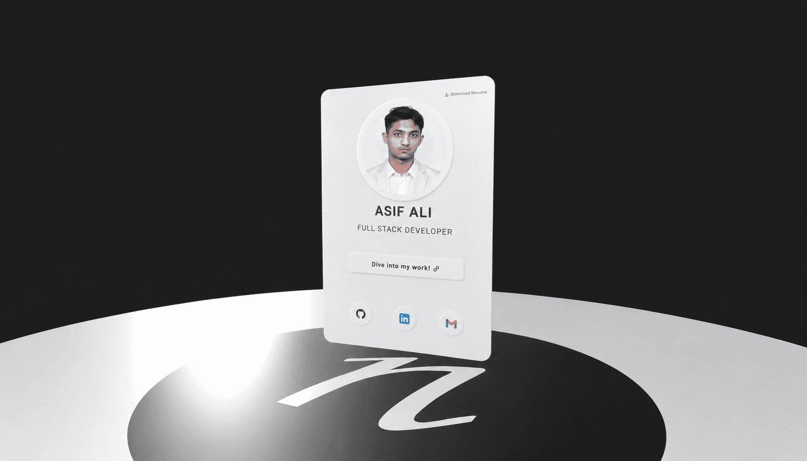 3D Card with Embedded Links Using Three.js and Blender